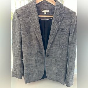 Whistles size 8 UK / 4 US grey black check blazer single button